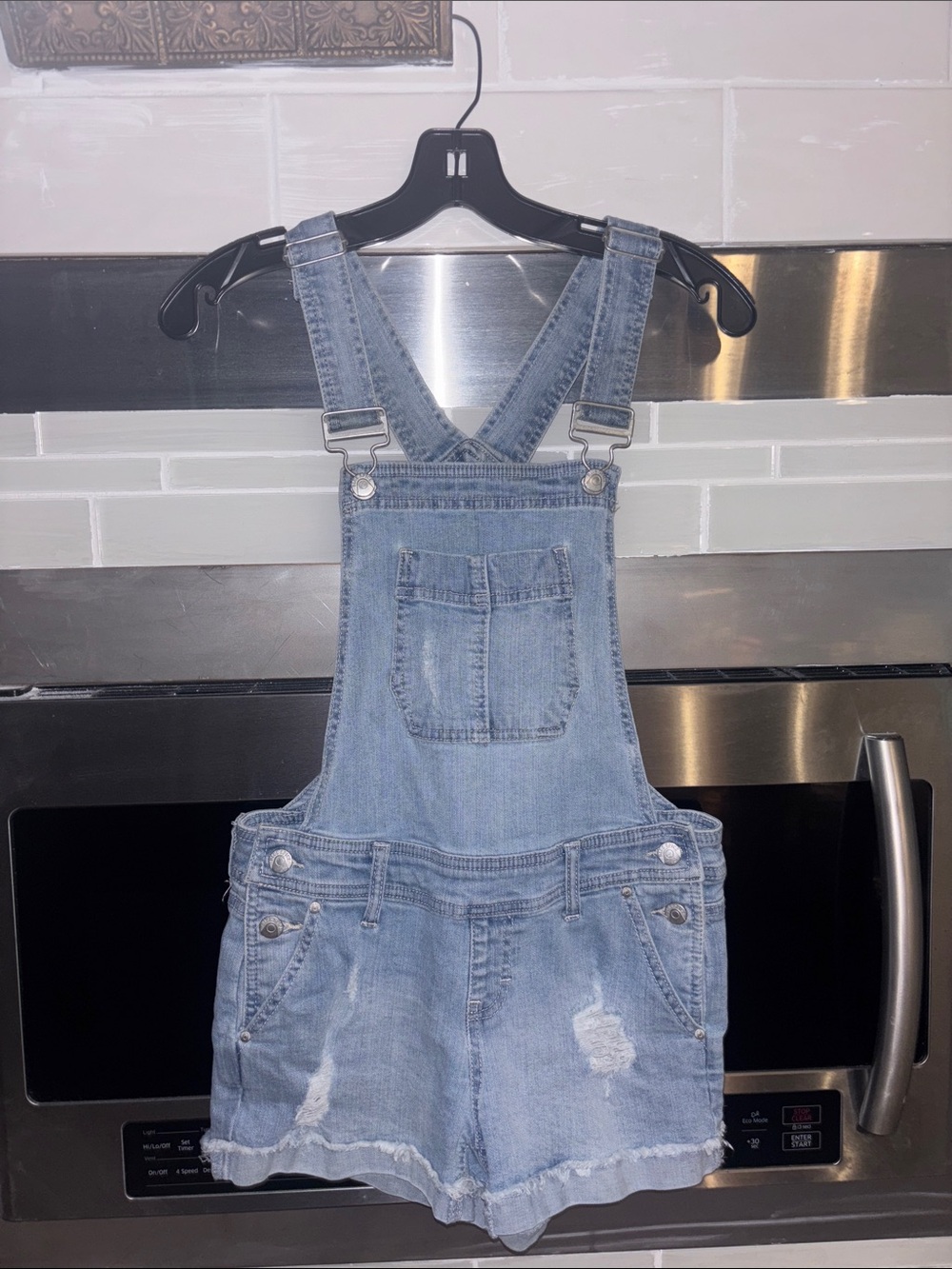 Rue21 Light Blue Denim Short Overalls